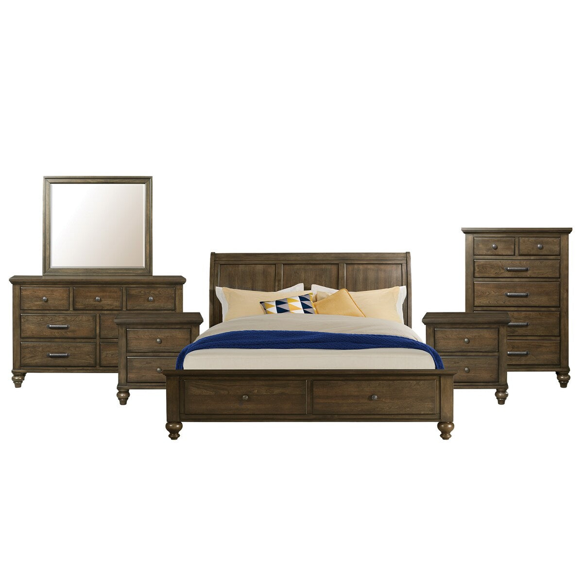 Picket House Furnishings Channing Queen 4-Drawer Platform Storage 6PC Bedroom Set