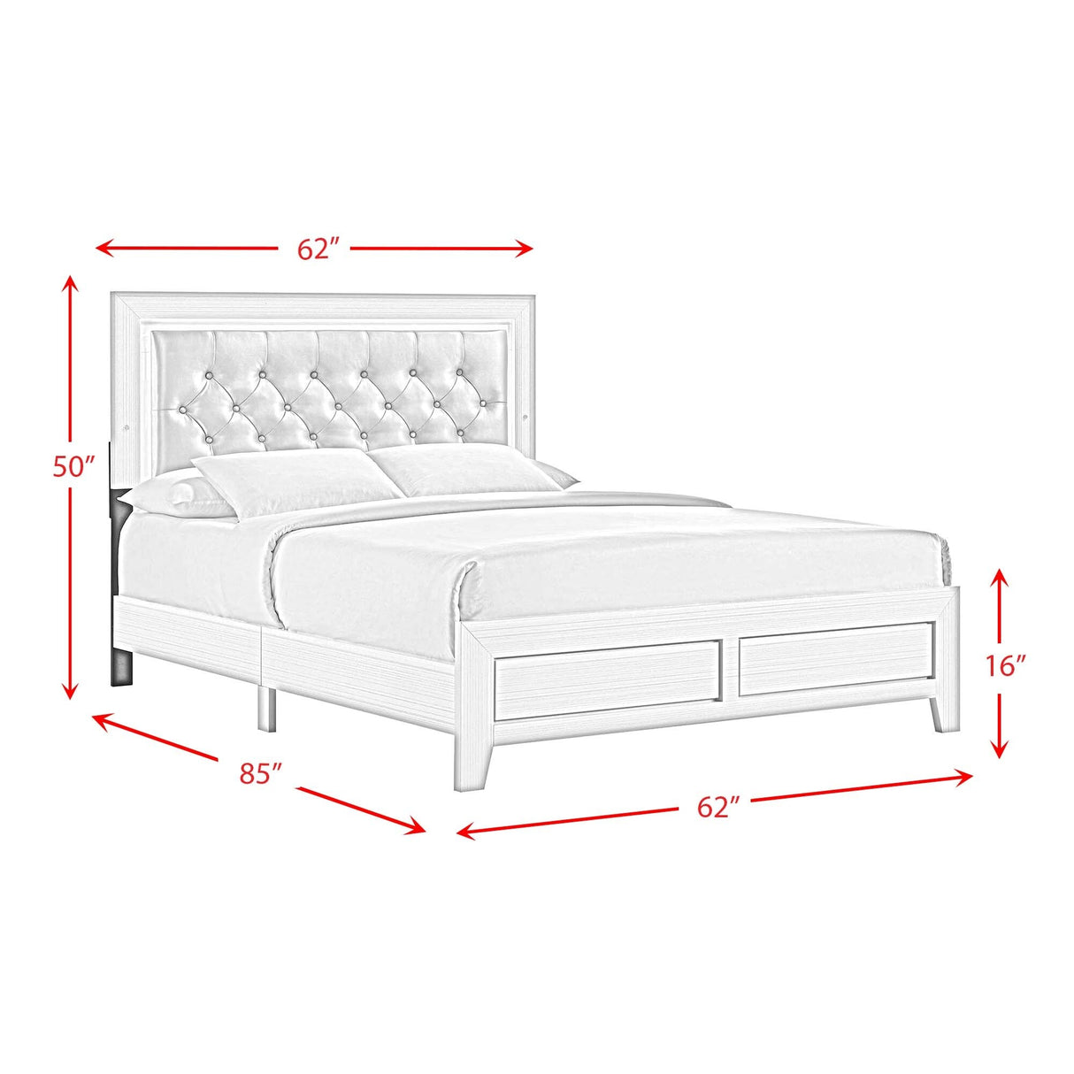 Picket House Furnishings Icon Panel Bed in White
