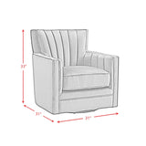 Picket House Furnishings Lawson Swivel Chair in Cobalt