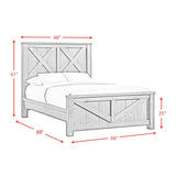 Picket House Furnishings Memphis Queen Panel Bed in Grey