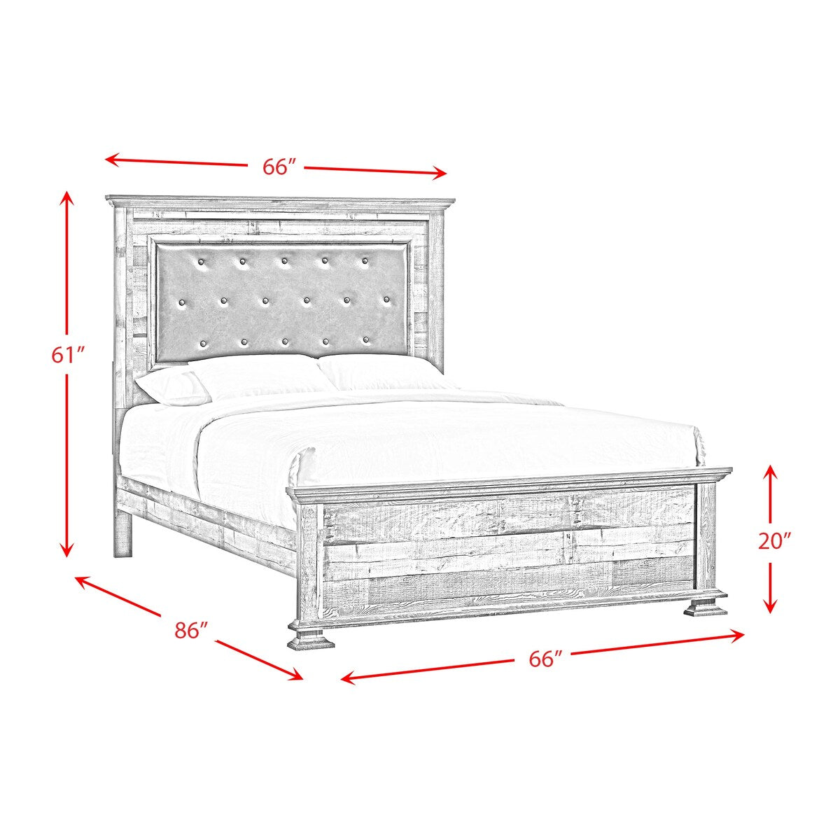 Picket House Furnishings Shayne Queen Panel Bed in Drift