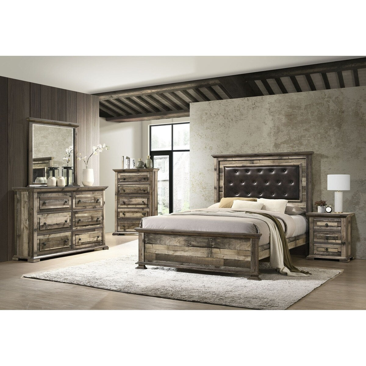Picket House Furnishings Shayne Queen Panel Bed in Drift