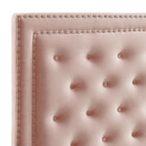 Picket House Furnishings Teagan Upholstered Platform Bed in Blush
