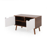 Pickfair Mid-Century Modern 2 Door Cabinet by Christopher Knight Home - 31.50" W x 15.50" D x 18.75" H