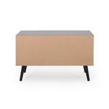 Pickfair Mid-Century Modern 2 Door Cabinet by Christopher Knight Home - 31.50" W x 15.50" D x 18.75" H