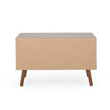 Pickfair Mid-Century Modern 2 Door Cabinet by Christopher Knight Home - 31.50" W x 15.50" D x 18.75" H
