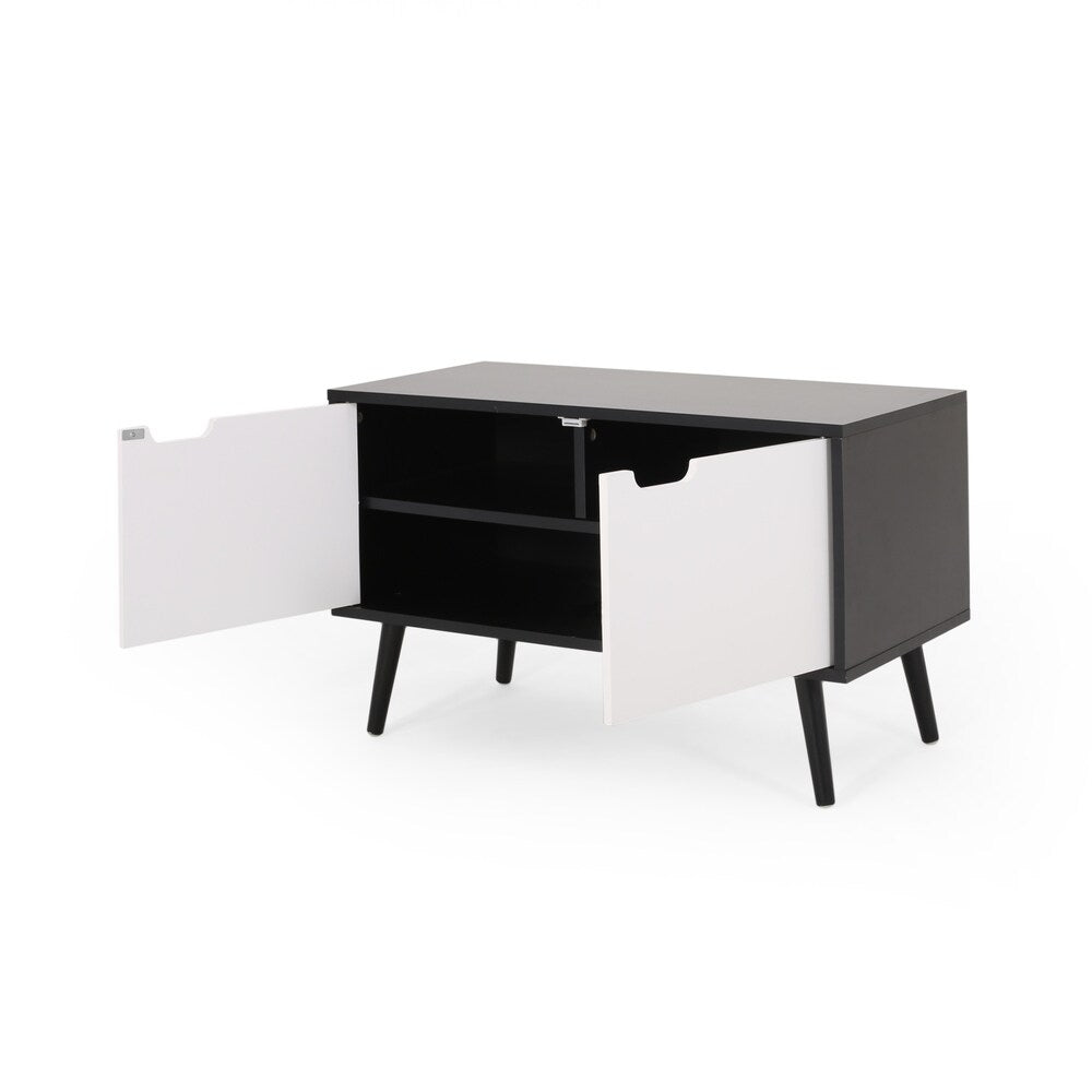 Pickfair Mid-Century Modern 2 Door Cabinet by Christopher Knight Home - 31.50" W x 15.50" D x 18.75" H