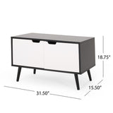 Pickfair Mid-Century Modern 2 Door Cabinet by Christopher Knight Home - 31.50" W x 15.50" D x 18.75" H