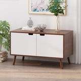 Pickfair Mid-Century Modern 2 Door Cabinet by Christopher Knight Home - 31.50" W x 15.50" D x 18.75" H
