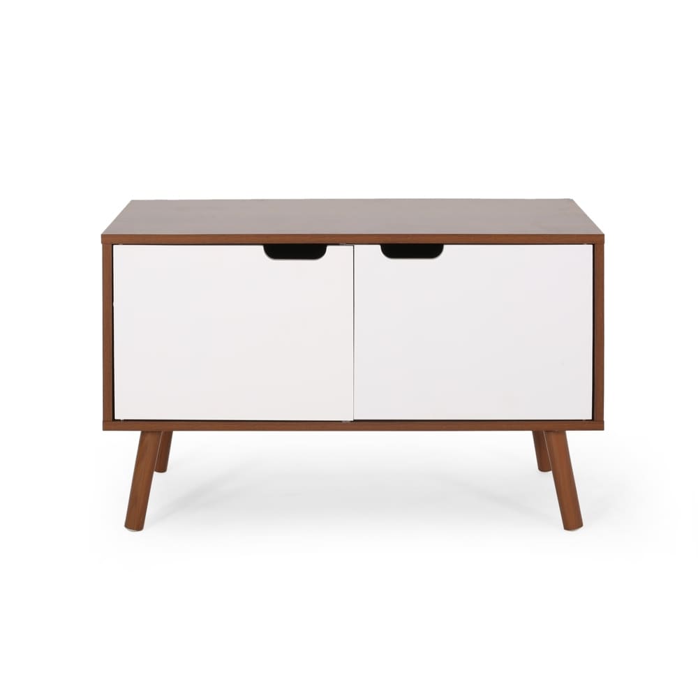 Pickfair Mid-Century Modern 2 Door Cabinet by Christopher Knight Home - 31.50" W x 15.50" D x 18.75" H