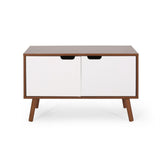 Pickfair Mid-Century Modern 2 Door Cabinet by Christopher Knight Home - 31.50" W x 15.50" D x 18.75" H