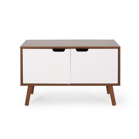 Pickfair Mid-Century Modern 2 Door Cabinet by Christopher Knight Home - 31.50" W x 15.50" D x 18.75" H