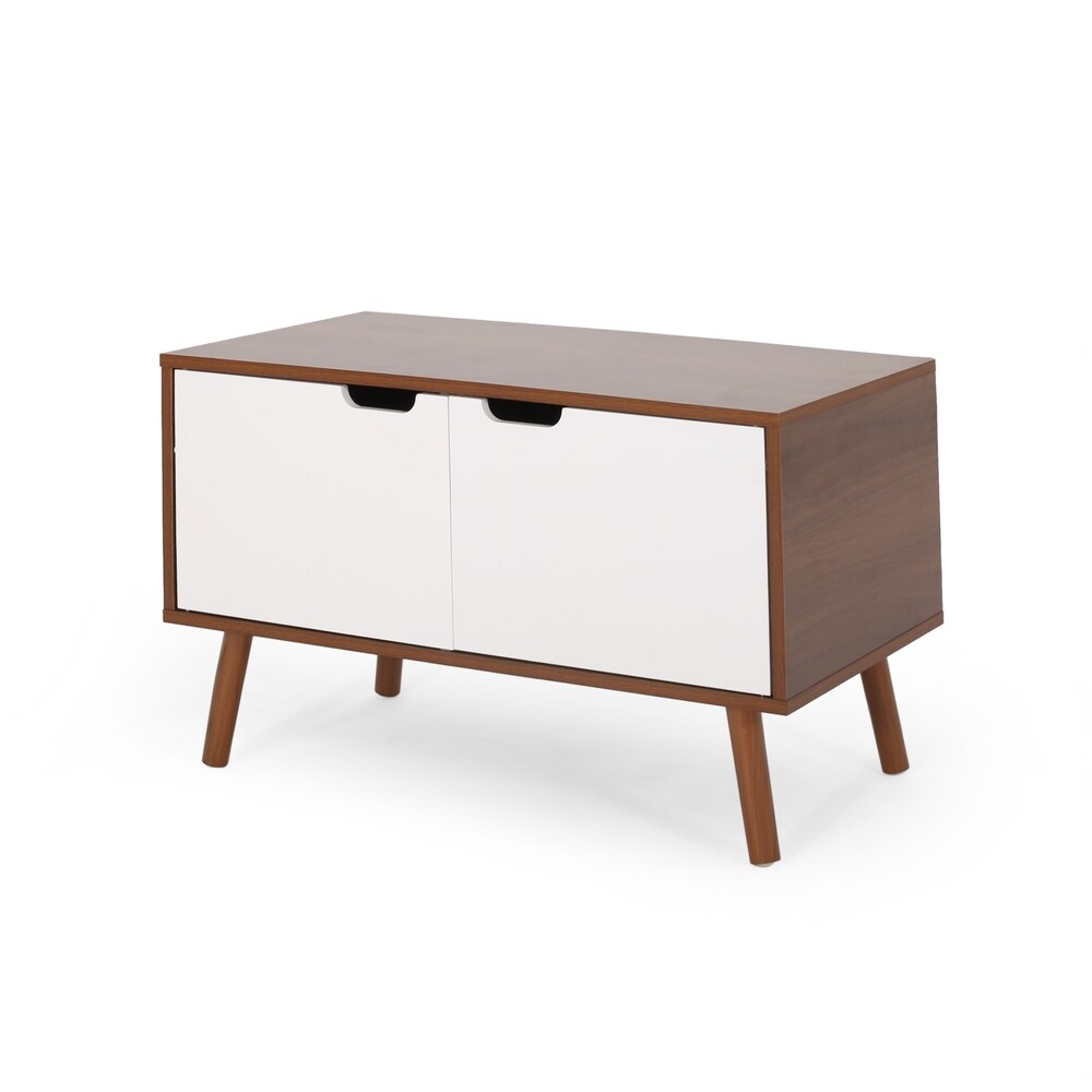 Pickfair Mid-Century Modern 2 Door Cabinet by Christopher Knight Home - 31.50" W x 15.50" D x 18.75" H