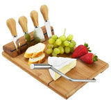 Picnic at Ascot Stilton Bamboo Cheese Board Set with 4 Tools