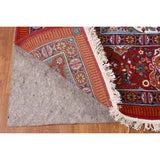 Pictorial Red Animals Kashan Turkish Area Rug Machine Made Carpet - 8'0" x 11'4"