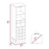 Pierpont 12-Bottle 2-Drawer 1-Shelf Bar Cabinet Black Wengue