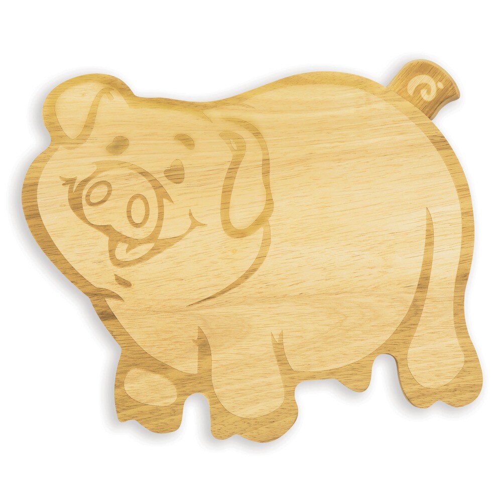 'Piggy' Cutting Board and Carving Knife Set