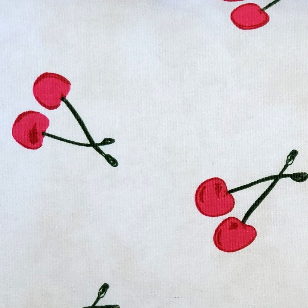 Cherry Rain Cotton 17x17 Throw Pillow with Polyfill Insert