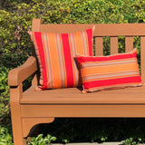 Sunbrella Bravada 20x20 Throw Pillow with Polyfill Insert, Salsa Red