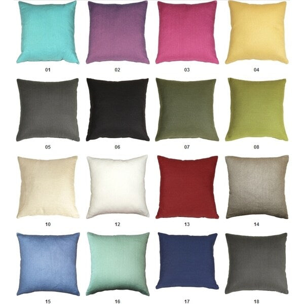 Tuscany Linen 17x17 Throw Pillow with Polyfill Insert, Indigo Blue