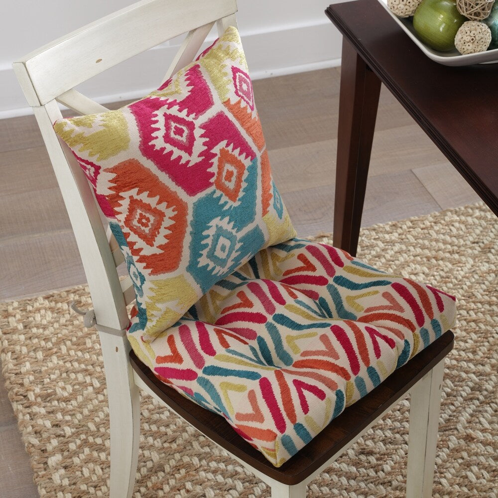 Pillow Perfect Bossanova Fiesta Reversible Chair Pad (Set of 2)