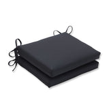 Pillow Perfect Dyed Matte Solid Squared Corners Seat Cushion (Set of 2)
