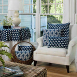 Pillow Perfect Ellie Indigo Throw Pillow