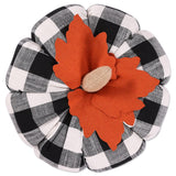 Pillow Perfect Indoor Buffalo Check Pumpkin Black/White Round Throw Pillow, 12 X 12 X 5.5