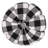 Pillow Perfect Indoor Buffalo Check Pumpkin Black/White Round Throw Pillow, 12 X 12 X 5.5