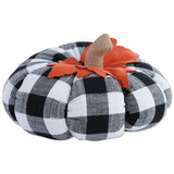 Pillow Perfect Indoor Buffalo Check Pumpkin Black/White Round Throw Pillow, 12 X 12 X 5.5