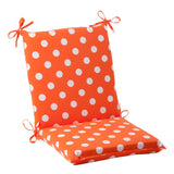 Pillow Perfect Orange Polka Dot Squared Indoor/ Outdoor Chair Cushion