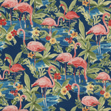 Pillow Perfect Outdoor / Indoor Flamingoing Lagoon Blue Reversible Chair Pad (Set of 2)