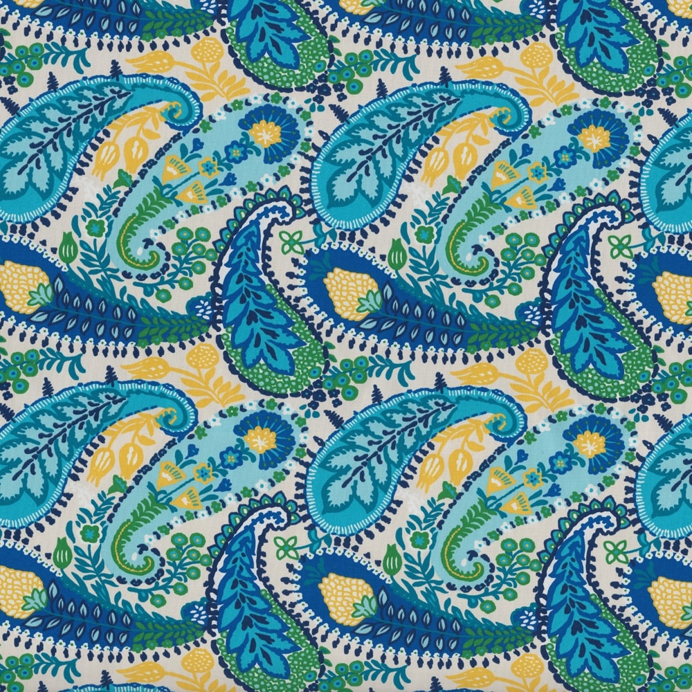 Pillow Perfect Outdoor Amalia Paisley Blue Throw Pillow (Set of 2)