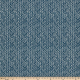 Pillow Perfect Outdoor Herringbone Ink Blue 16.5-inch Throw Pillow (Set of 2) - 16.5 X 16.5 X 5 - 16.5 X 16.5 X 5