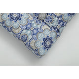 Pillow Perfect Outdoor Keyzu Medallion Mariner Deluxe Tufted Chairpad (Set of 2) - 17 X 17.5 X 4 - 17 X 17.5 X 4