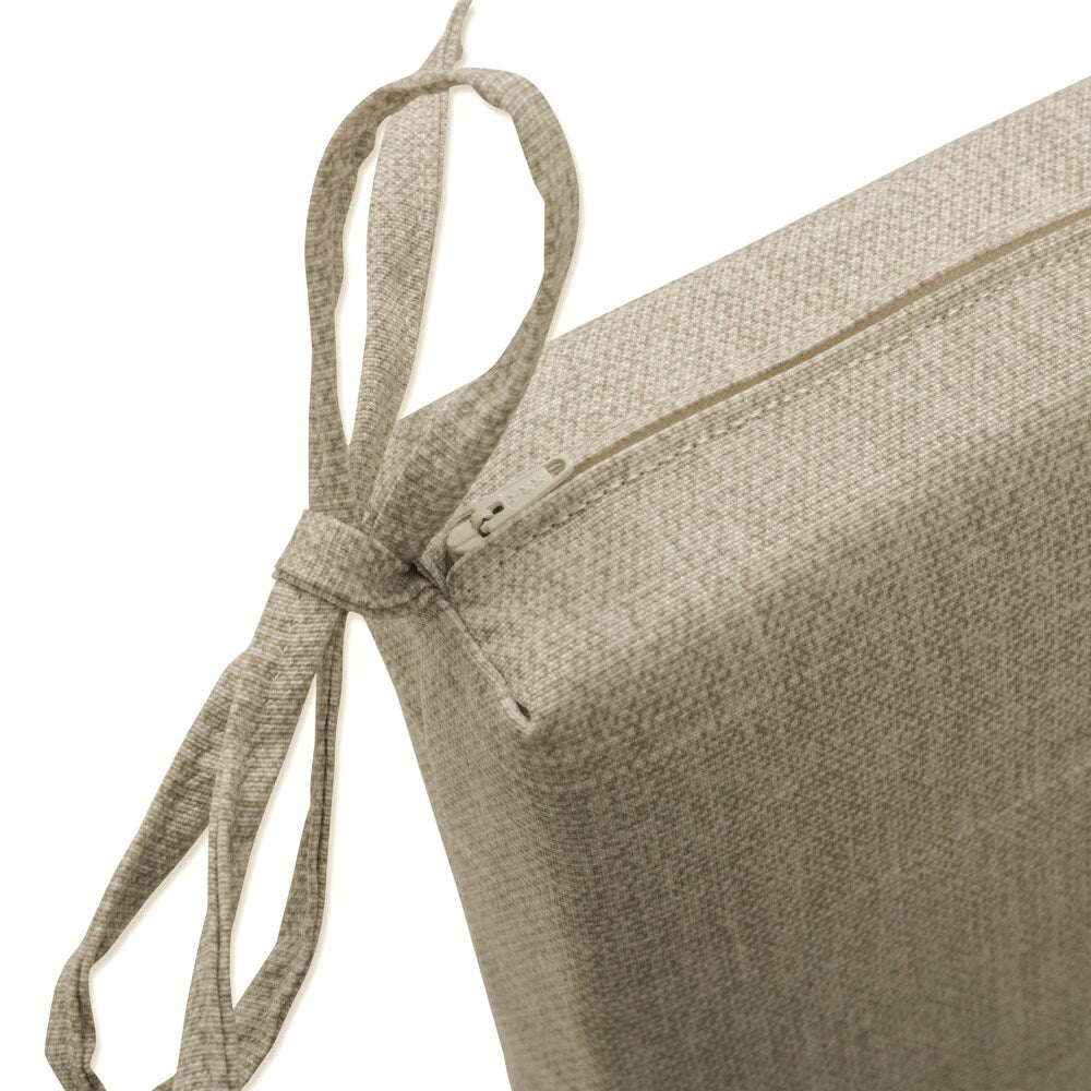 Pillow Perfect Outdoor Tory Bisque Squared Corners Seat Cushion 20x20x3 (Set of 2) - 20 X 20 X 3 - 20 X 20 X 3