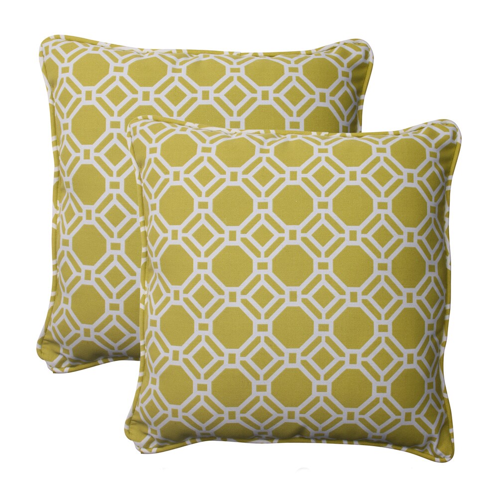 Pillow Perfect 'Rossmere' Outdoor Square Throw Pillows (Set of 2)