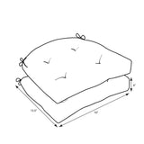 Pillow Perfect Suri Medallion Greystone Reversible Chair Pad (Set of 2)