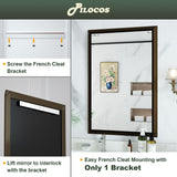 Bathroom Mirrors Wall Mounted Rectangle Vanity Cosmetic Makeup Mirror