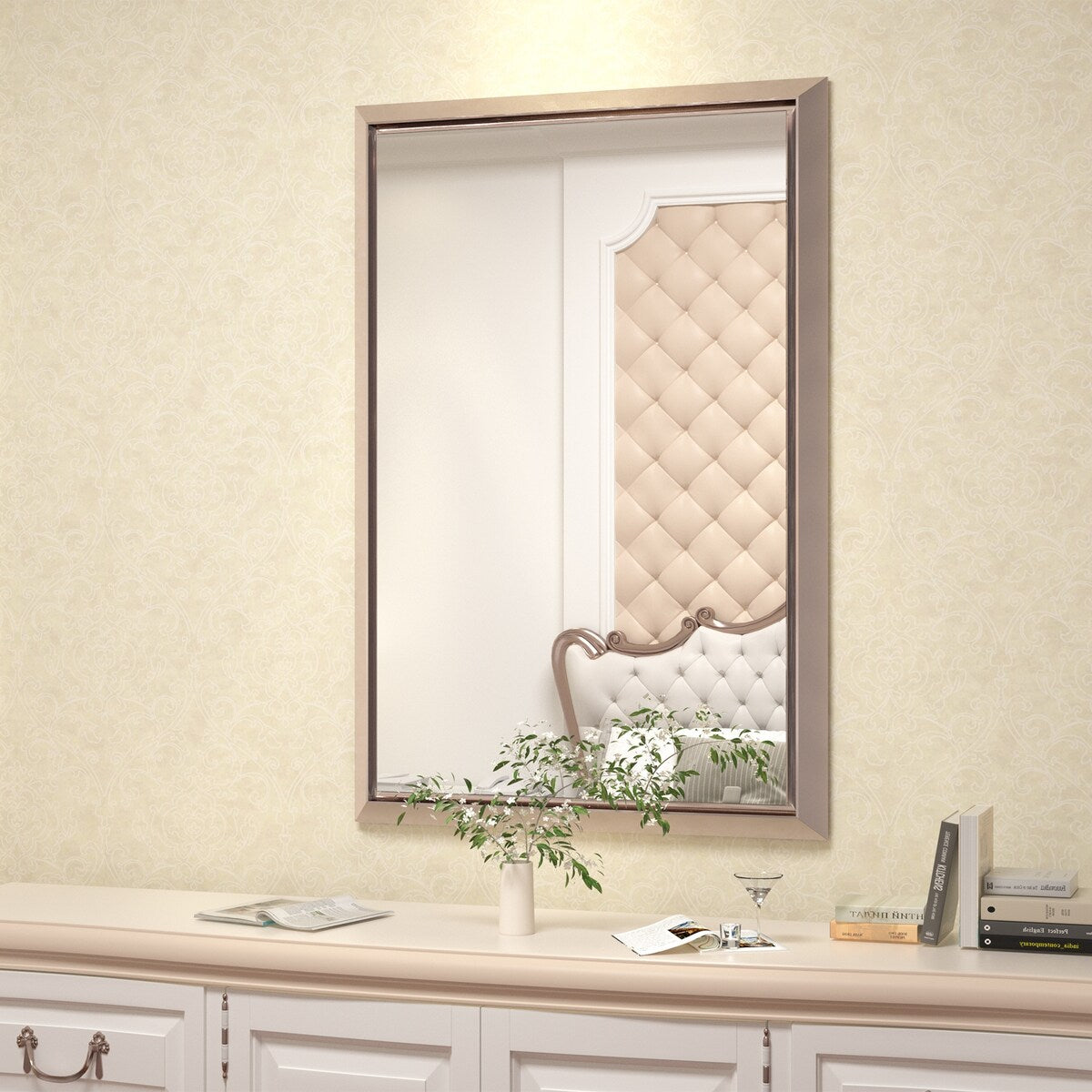 Bathroom Mirrors Wall Mounted Rectangle Vanity Cosmetic Makeup Mirror