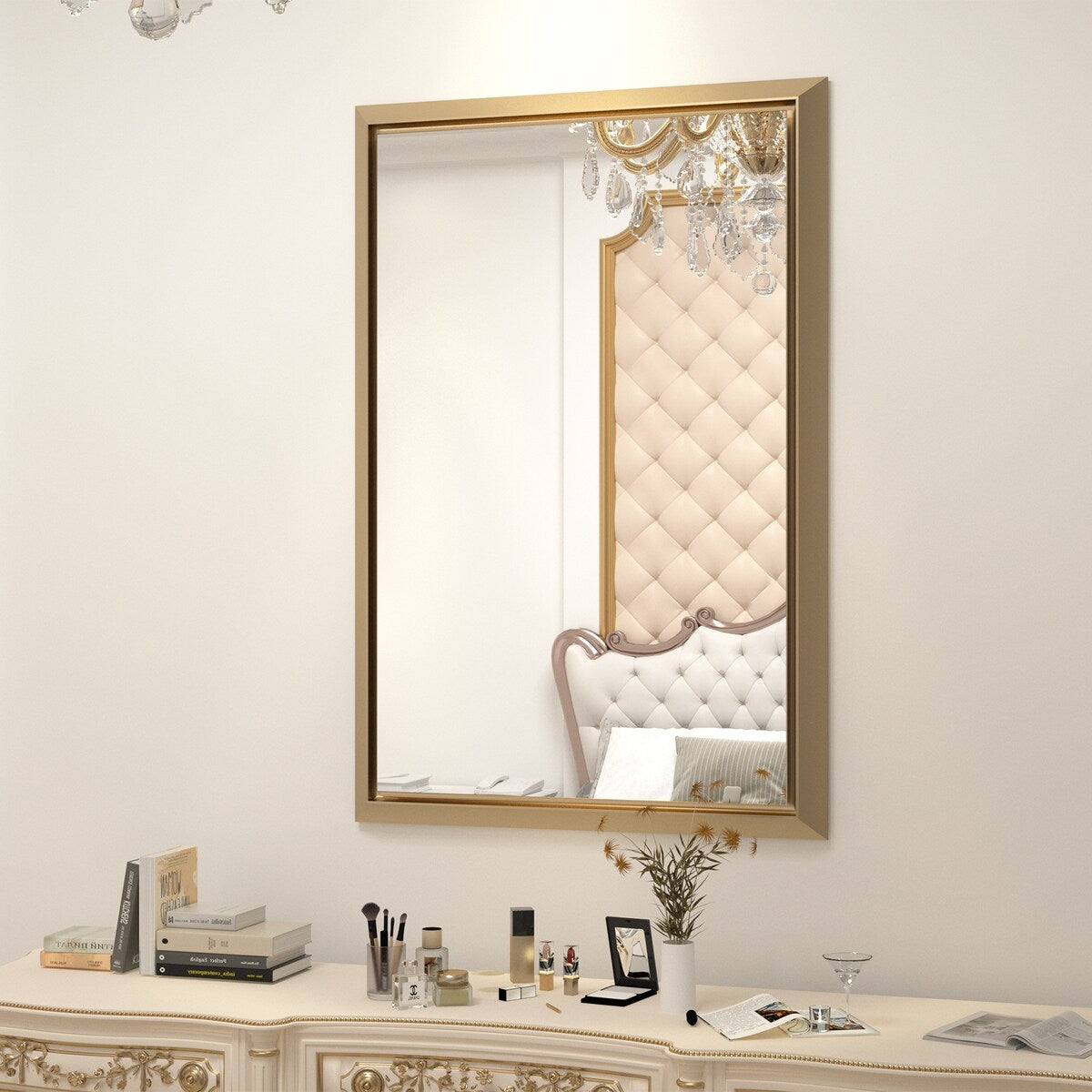 Bathroom Mirrors Wall Mounted Rectangle Vanity Cosmetic Makeup Mirror