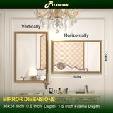 Bathroom Mirrors Wall Mounted Rectangle Vanity Cosmetic Makeup Mirror