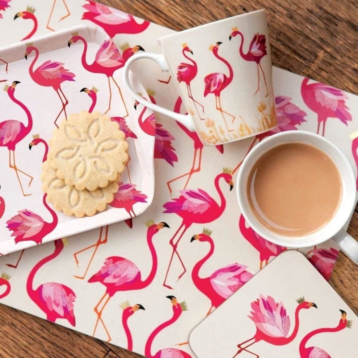 Pimpernel Sara Miller London Flamingo Mug and Tray Set