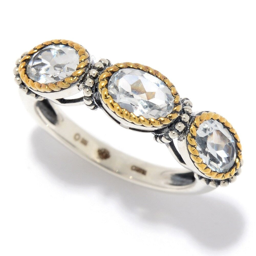 925 Sterling Silver White Topaz Ring