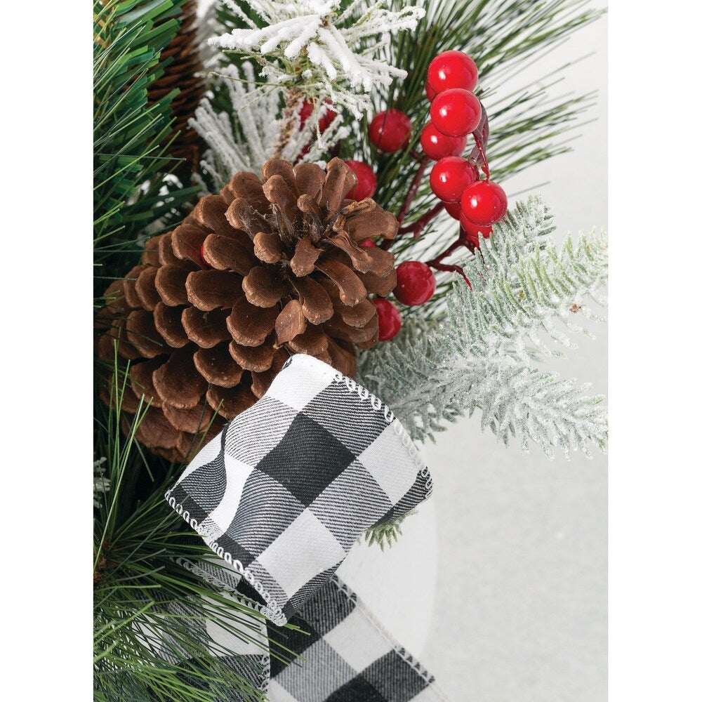 Sullivans Pine Berry Ribbon Arrangement