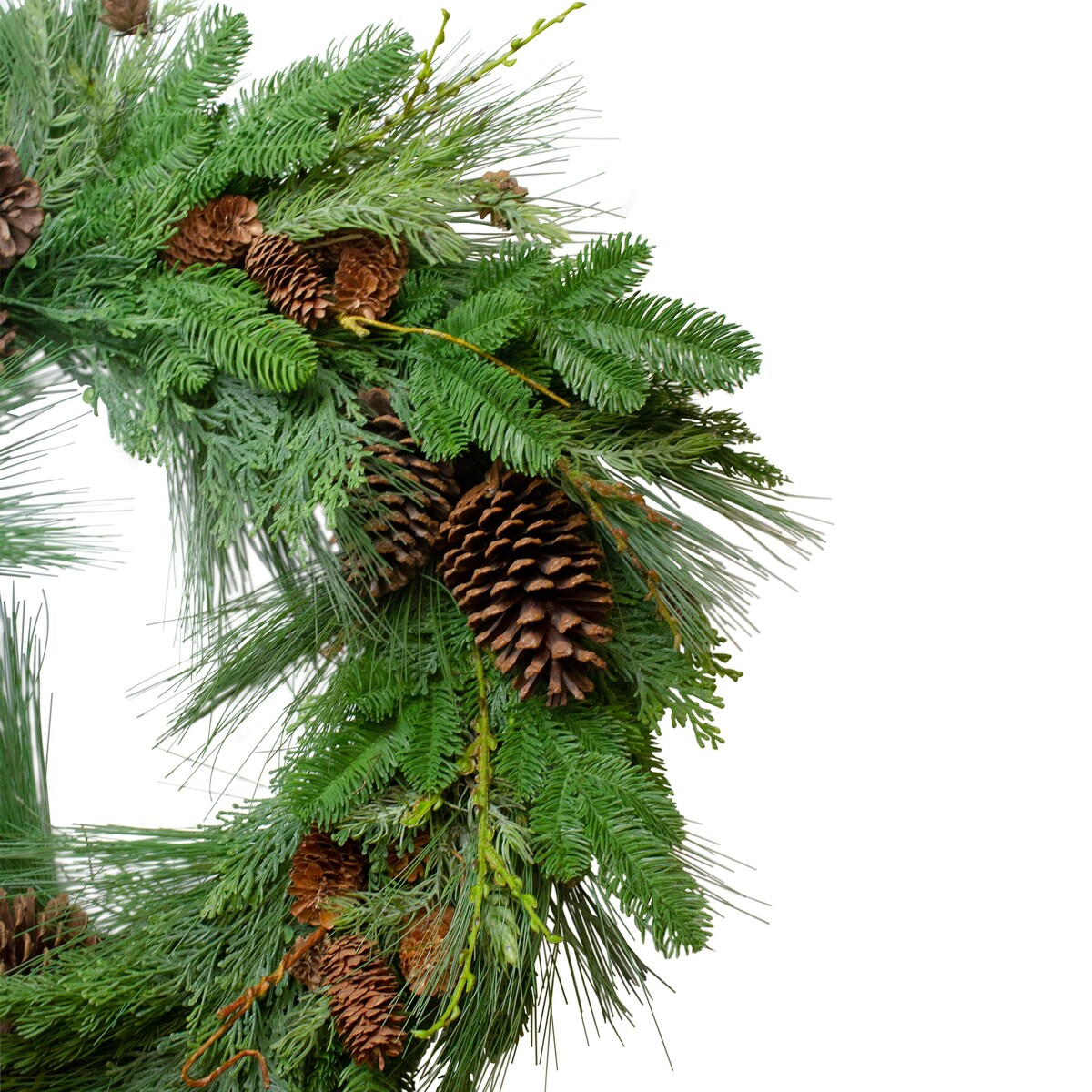 Pine Cone and Cedar Artificial Christmas Wreath - 32-Inch Unlit - 32"
