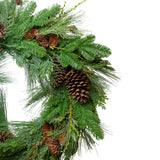 Pine Cone and Cedar Artificial Christmas Wreath - 32-Inch Unlit - 32"