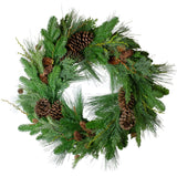 Pine Cone and Cedar Artificial Christmas Wreath - 32-Inch Unlit - 32"