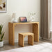 Pine Dining Bench and Table, Wood Bench for Entryway,Living Room,Kitchen Table and Bench Set Small Tempered glass included