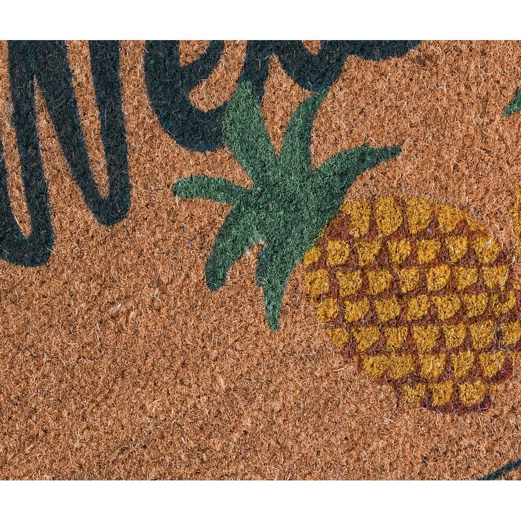 Pineapples 24x36 Coir Doormat by Kosas Home